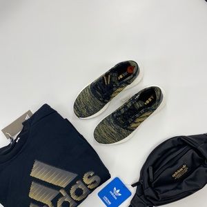 Adidas PureBOOST GO ‘Black Gold Metallic’ Woman’s Size 7